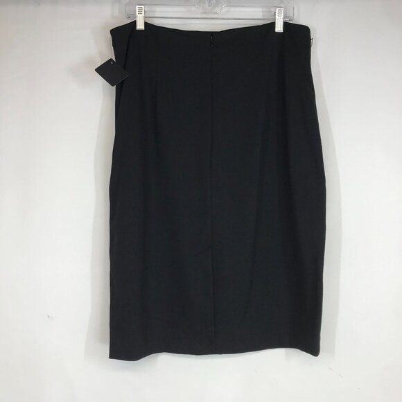 HALOGEN - WOMEN'S 16 - BLACK RAYON BLEND PENCIL SKIRT - Picture 4 of 9